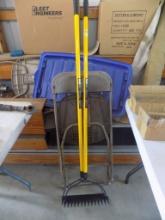 (2) New Fiberglass Handle Stone Rakes (2 x Bid Price)
