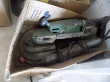 Box of Assorted Corded Power Tools - Greenlee Hand Band Saw and Large Die G