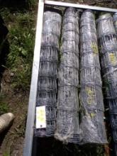 (3) New Four Foot Rolls of Galvanized Wire Fence - Hinge Knot - ? 25' Long,