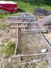Group of Chain Link Fence Gates and 4 Gate Chain Lnk (? Animal Kennel)