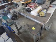 36 x 18 Steel Welding Table w/Vintage Belt-Drive Drill Press