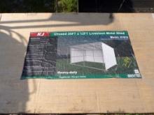 KJ 20' x 12' Metal Livestock Shed, Model K-1912