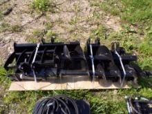 New Miva 7 Pc. Mini Excavator Attachment Set - Quik Tach Coupler, Rippper T