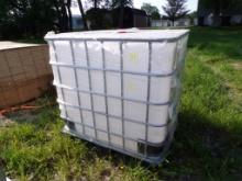 275 Gal. Poly Tank in Metal Cage, Used for Food Grade Materials