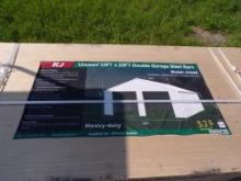 New KJ 33' x 25' Double Garage/ Steel Barn with Side Entrance Door, Model K