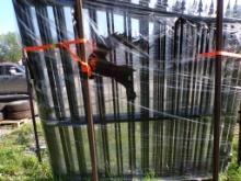New 13' 8'' Black Wrought Iron Gates with Reindeer Motif