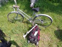 Huffy 3 Spd. Girls Bike, Schwinn Manual Bike Pump and Bowling Ball Bag with