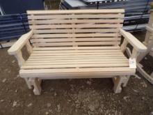 Unfinished 4' Amish Style Glider Bench