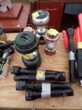 (4) Battery Operated Lanterns and (4) Mag-Light Flashlights