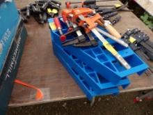 (3) Tridex Support Brackets, (2) Jorgensen #370 Bar Clamps & (3) Bessey Bar