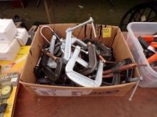 Box Of Assorted C-Clamps, 1'', 2'', 3''