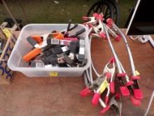 Box Of Assorted Spring Clamps, And Flexible Shaft Spring Clamps