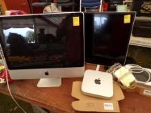 (2) Mac Minis, Apple Monitor, Dell Monitor