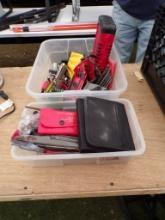 Tote Of SAE & Metric Hex Keys & Tork Wrenches & Tote Of Assorted Files, Exa