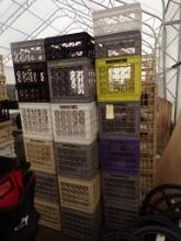(14) 13'' x 13'' x 13'' Stackable Crates, (6) 13'' x 13'' x 6 1/2'' Stackab