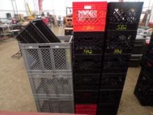 (3) 23 1/2'' x 16'' Stackable Crates (10) 18'' x 12'' Stackable Crates, (2)