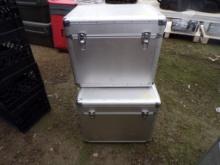 (2) Aluminum Storage Boxes 21 1/2'' x 16 1/2'' x 18 1/2'' (2 X BID PRICE)