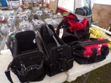 (4) Assorted Cloth Tool Bags & Metal Tool Box, Srewdriver Pouch