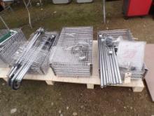 (2) 5-Tier Adjustable Wire Basket Shelves, 30'' x 18'' x 72'' w/Casters & E
