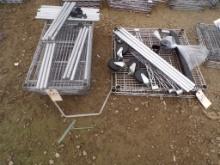 2-Tier Adjustable Wire Shelf - 24'' x 24'' w/Casters, and 7-Tier Wire Shelf