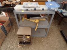 3 Tier Plastic Shelf Unit with Contents, Plastic Organizers with Furniture