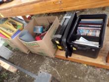 Group of Misc. Items - PLastic Trays, Clamps, Assorted Hardware, Ext. Cord