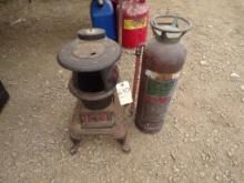 Antique Childs Model DS Fire Extinguisher and Vintage Umco No. 28 Cast Iron