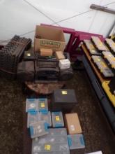 Group of Misc. Items - Nails, Tweeters, Gate Catches, Hinges, (2) Stereos: