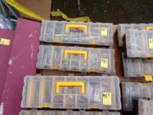 (3) Plastic Organizers with Assorted Nuts, Bolts and Fittings