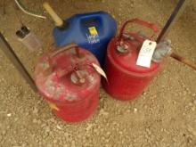 (2) 5 Gal.Safety Cans and a 5 Gal. Kerosene Jug