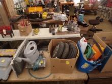 Holmes Double Window Fan, Portable Worklight, Watering Can, Ext. Cords, Coa