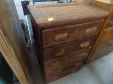 Wooden 5 Drawer Dresser with Newspaper Lined Drawers