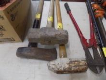(2) Large Mauls And A Splitting Wedge, (1) 16 Lb. Sledge (1) Single-Sided P