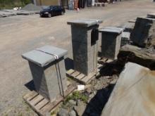 Fancy 3 Piece Mailbox/Column Set All Matching Custom Made By Johnson Quarri