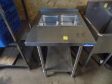 24'' x 30'' Stainless Prep/Serving Table with Shelf Underneath