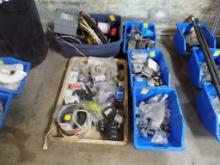 (5) Totes/Tubs of Electrical Items - Junctions, Switches, Breakers, Boxes,