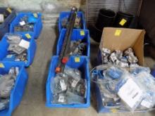 (3) Totes and a Box of Gas Line Parts and Accessories - Fittings and Pipe M