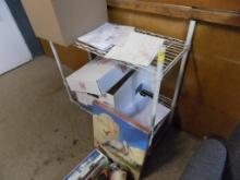 White 3 Tier Shelf, 36'' x 14'' x 33 1/2'' Tall (Upstairs Office)