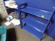 (2) Blue 30'' x 12'' 3 Tier Metal Shelves, SHELVES ONLY ( 2 x Bid Price) (U
