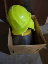 Box Of Safety StuffBAck Braces, Hard Hats, Etc