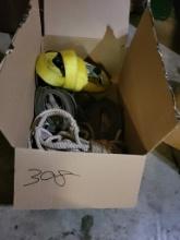 Box Of Ratchet Straps And Misc.Rope