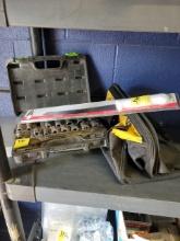 Dewalt Tool Bag, Partial Socket Set And Aluminum Clipboard w/Storage  Insid
