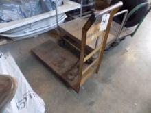 Heavy Duty Yellow Plaform Cart, 39'' x 16'', Handle on 1 End