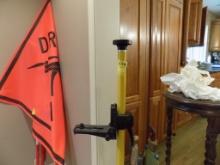 Yellow Striaight Shaft Tri-Pod with Adjustable Mounting Platform