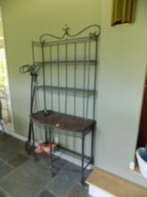 4-Tier Bakers Rack w/Contents - Few Decorations  (Sun Room)
