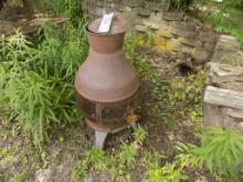 Pot-Bellied Patio Wood Burner  (Outside - Pool Area)