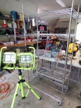 Commercial Electric Dual Head Portable Work Light with Tri-Pod Stand and 5