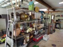 (2) 5 Tier Adjustable Wire Metal Shelves, 48'' x 18'' x 75'' (Marked F & G)