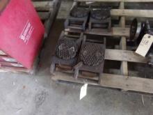 Set Of (4) Tank Tread Machines Rollers (Pallet Rack)