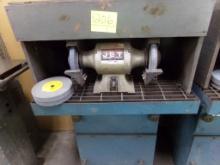 Jet 8'' Bench Grinder in a Airflow Downdraft Bench with (2) Extra Wheels